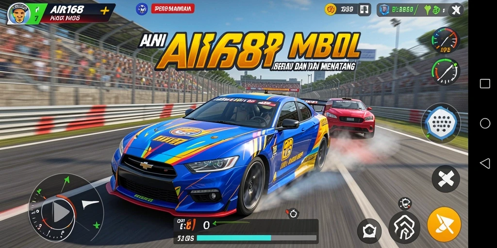 Gameplay seru dari AIR168 yang penuh aksi balap.