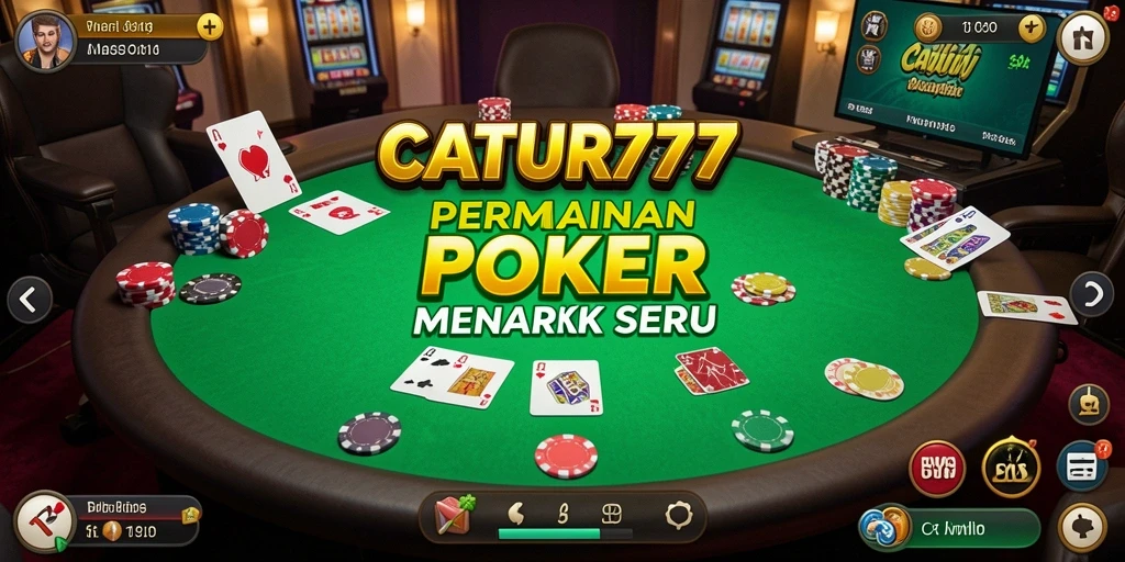 Tampilan gameplay Poker yang seru dan mendebarkan.