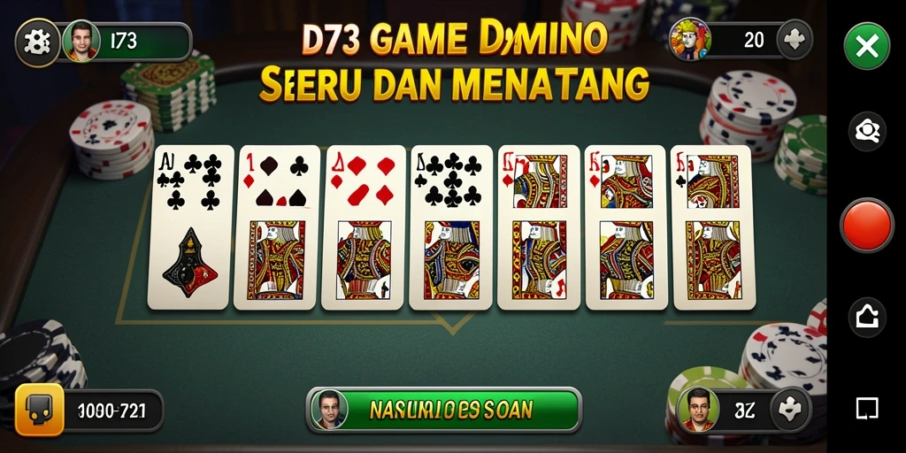 Tampilan gameplay D73 yang menarik dan interaktif.