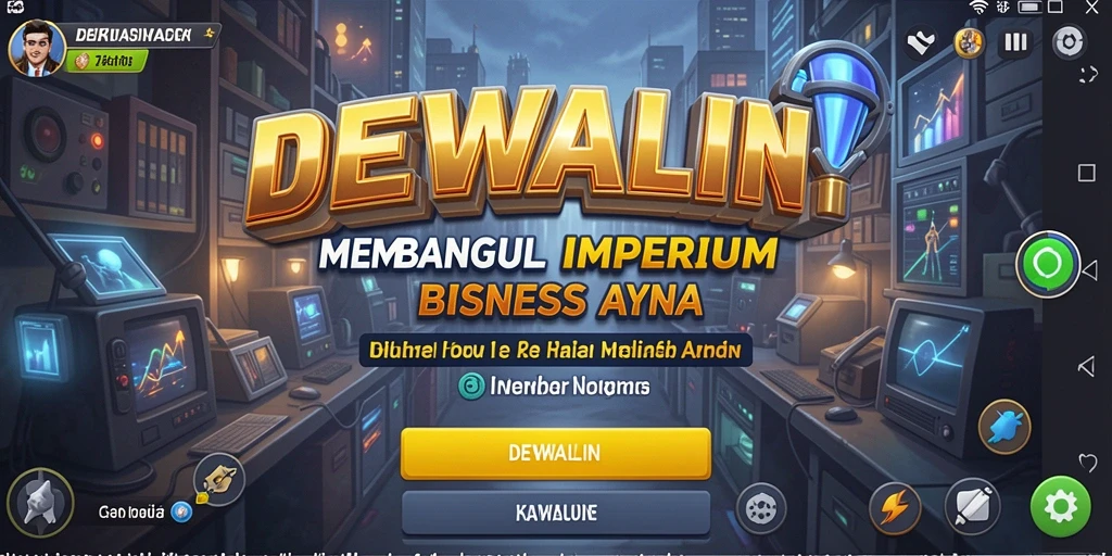 Tangkapan layar gameplay <strong>DEWALIN</strong> menampilkan suasana bisnis yang dinamis.