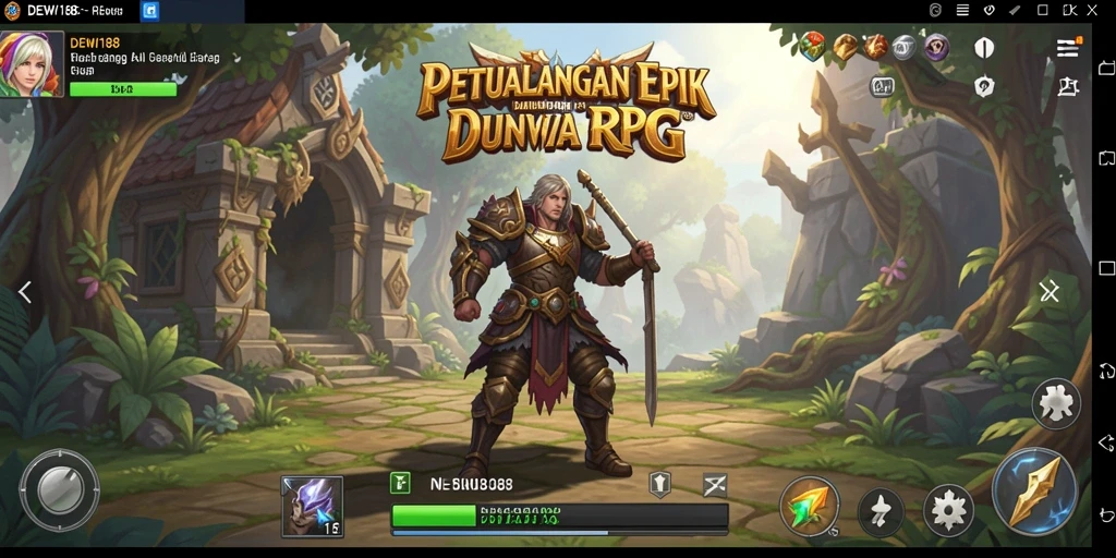 Screenshot gameplay DEWI188 menampilkan petualangan RPG yang mendebarkan.