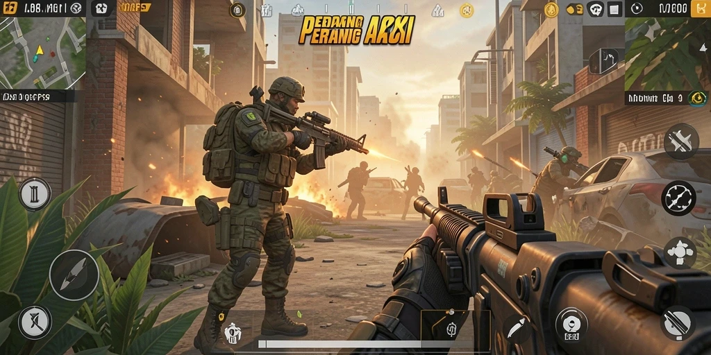 Gameplay FO8 yang seru dengan aksi tembak-menembak yang mendebarkan.