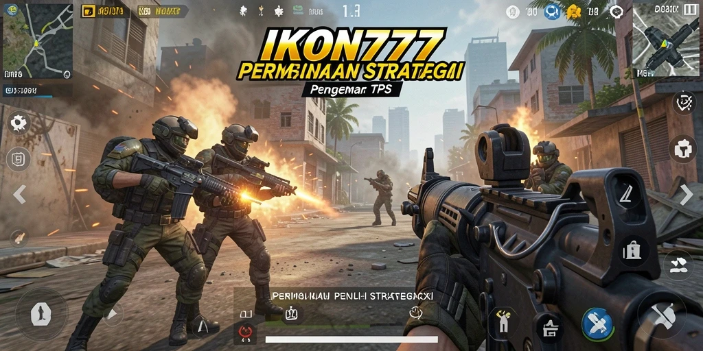 Tampilan gameplay menarik dalam IKON777 menampilkan aksi TPS yang mendebarkan.