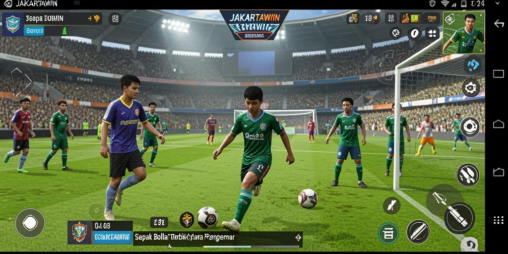 Tampilan gameplay JAKARTAWIN yang memukau dan penuh aksi.