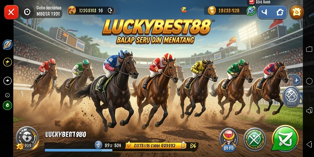 Tampilan gameplay LUCKYBEST88 dengan aksi balap yang mendebarkan.