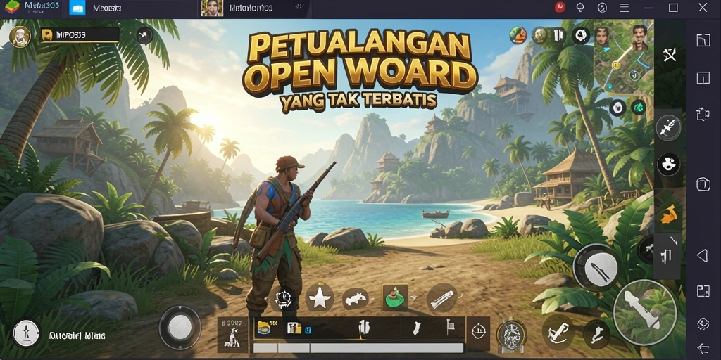 Screenshot MPO303 menampilkan pemandangan menakjubkan dalam dunia Open World