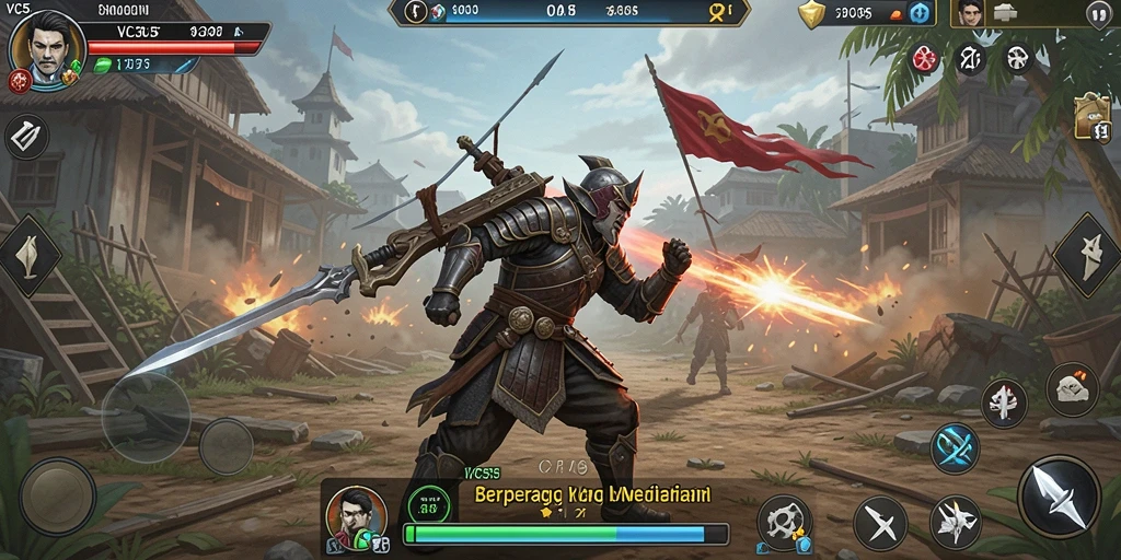 Screenshot VC55 menampilkan aksi strategi yang intens dan mendebarkan.