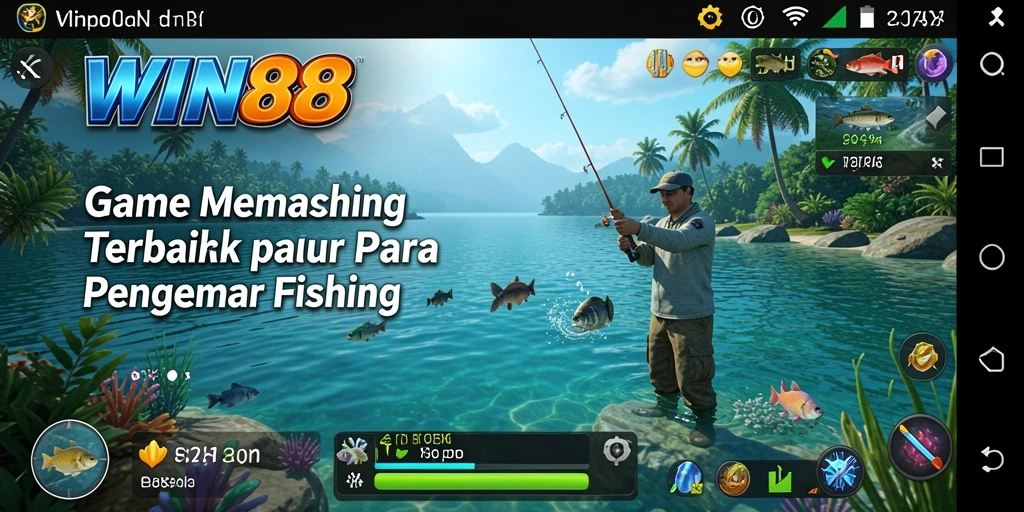 Screenshot gameplay WIN88 menampilkan aksi memancing yang mendebarkan.