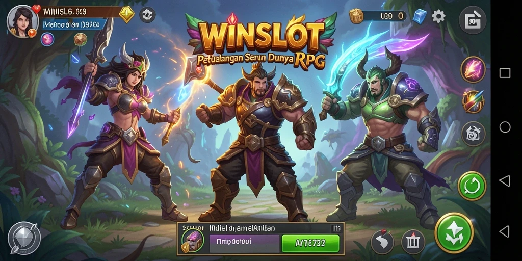 Tampilan gameplay menarik dari WINSLOT dengan karakter dan monster.